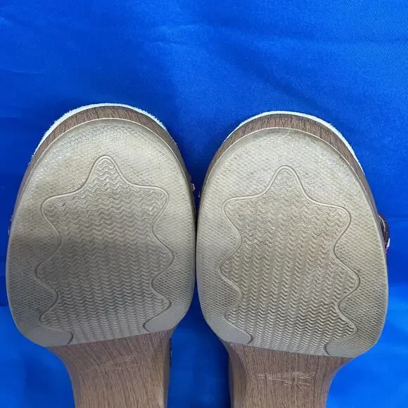 Dansko Chunky Slide Sandal Brown Leather Womens US11 UE42 - Picture 6 of 9